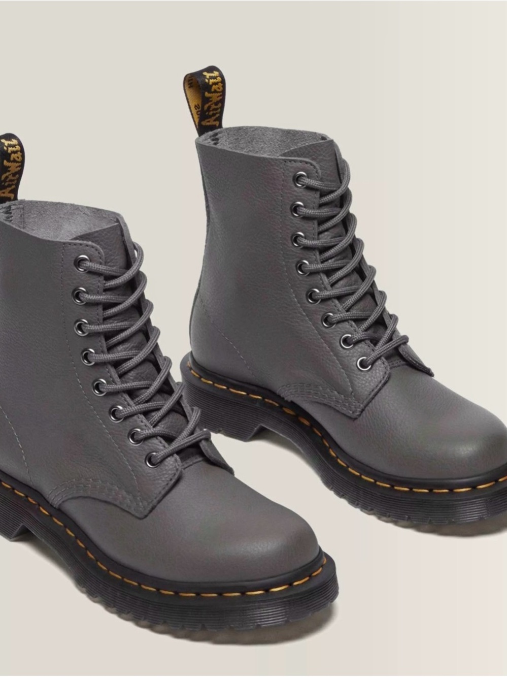 Dr. Martens 1460 Pascale Virginia Gunmetal Leather Boots